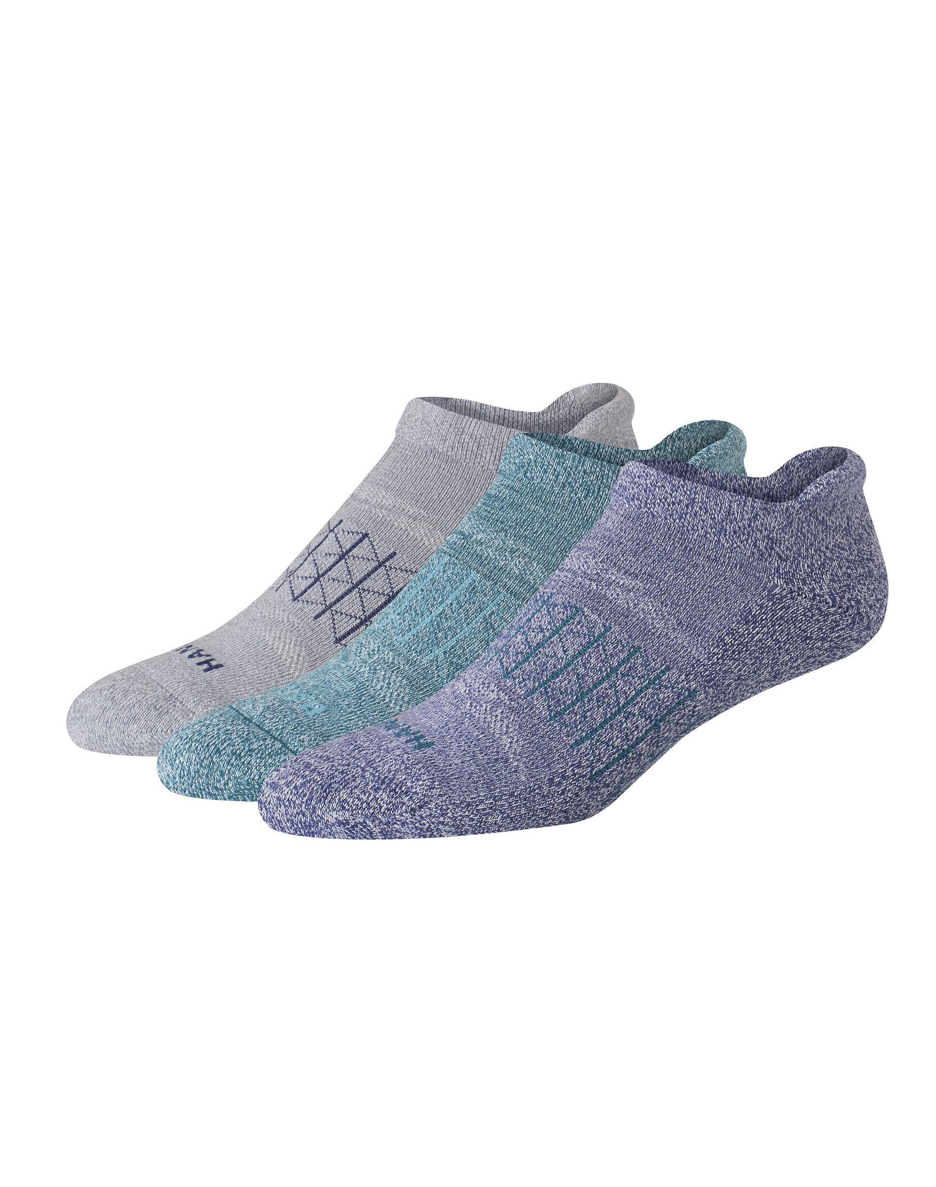 Hanes Mens 3pk Absolute Active Cushioned Heel Shield Socks 6-12: Low Cut, Breathable Mesh, Arch Support, Seamless Toe Product Image