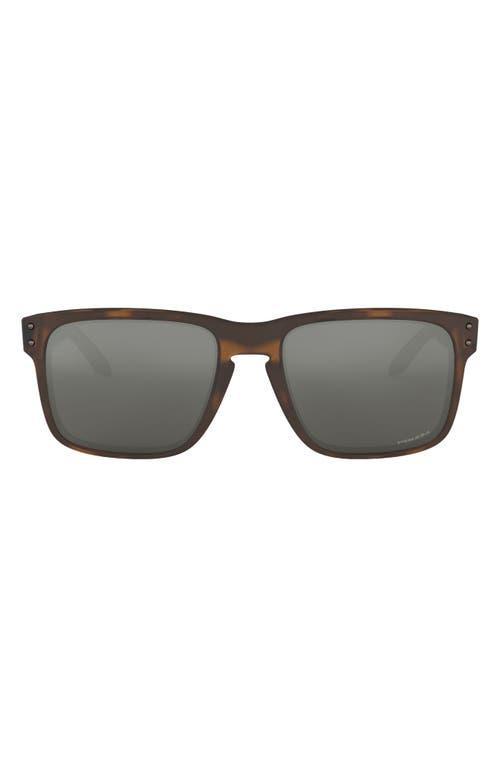 Oakley Mens OO9102 Holbrook 57mm Square Sunglasses - Matte Brown Tortoise/Prizm Black Product Image