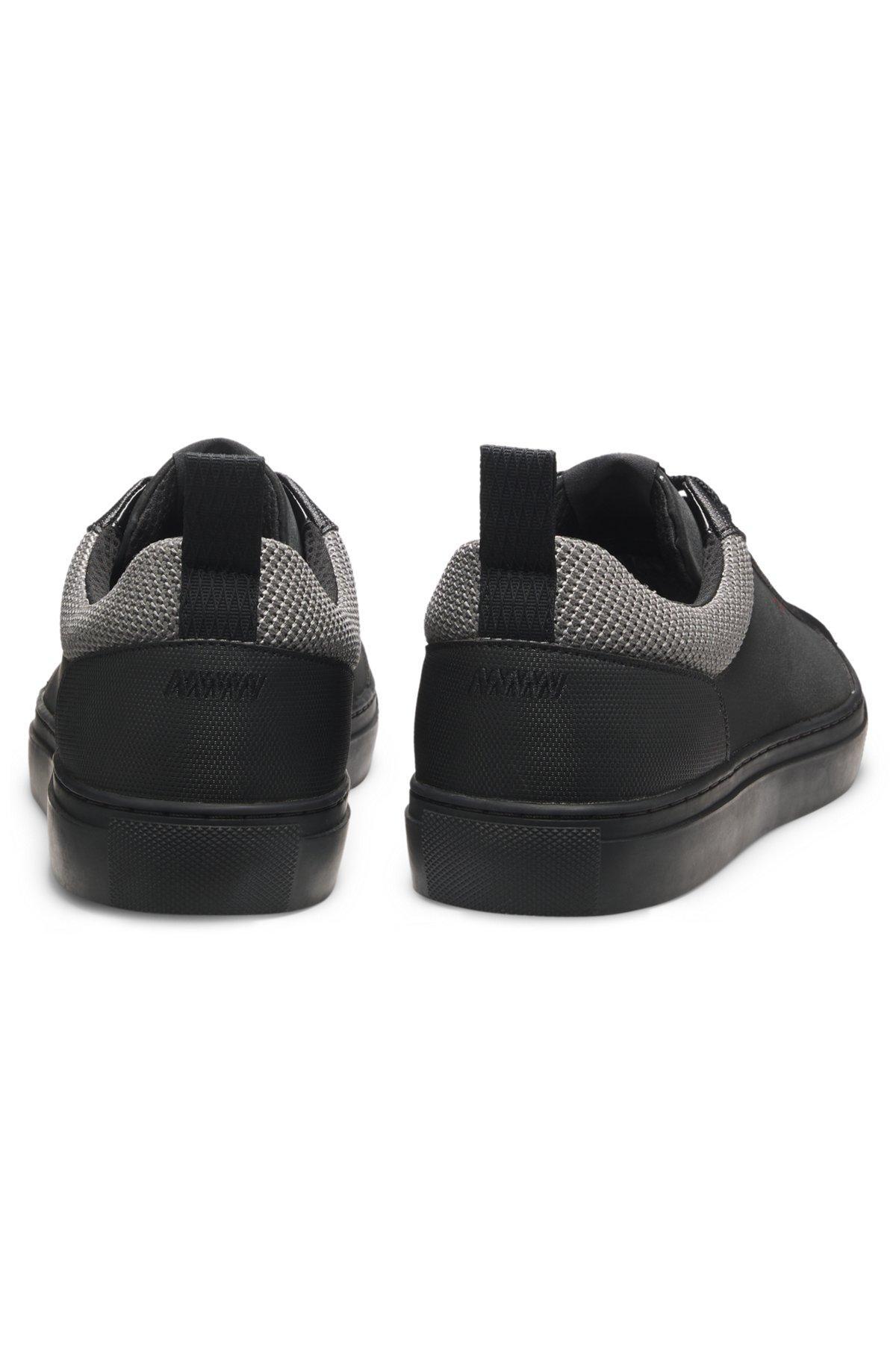 Faux-nubuck trainers with mesh collar Product Image