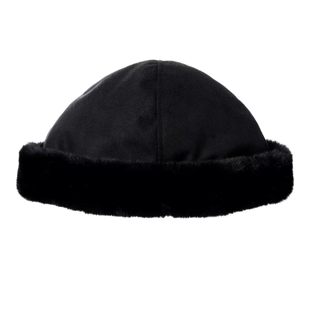Womens isotoner Microsuede Faux Fur Hat Product Image
