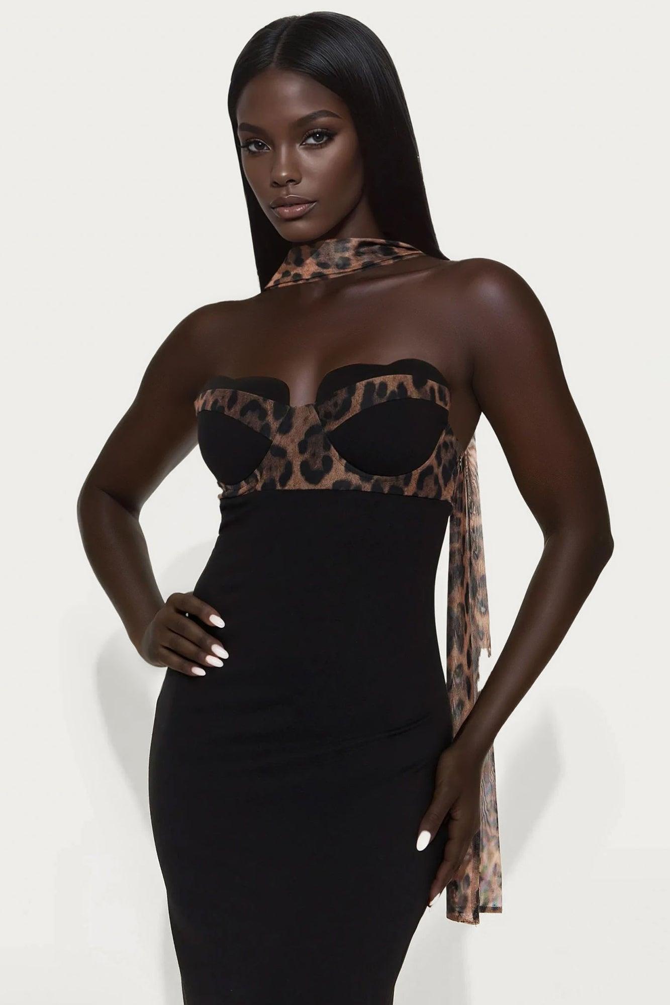 Keila Ponte Maxi Dress - Black Female Product Image
