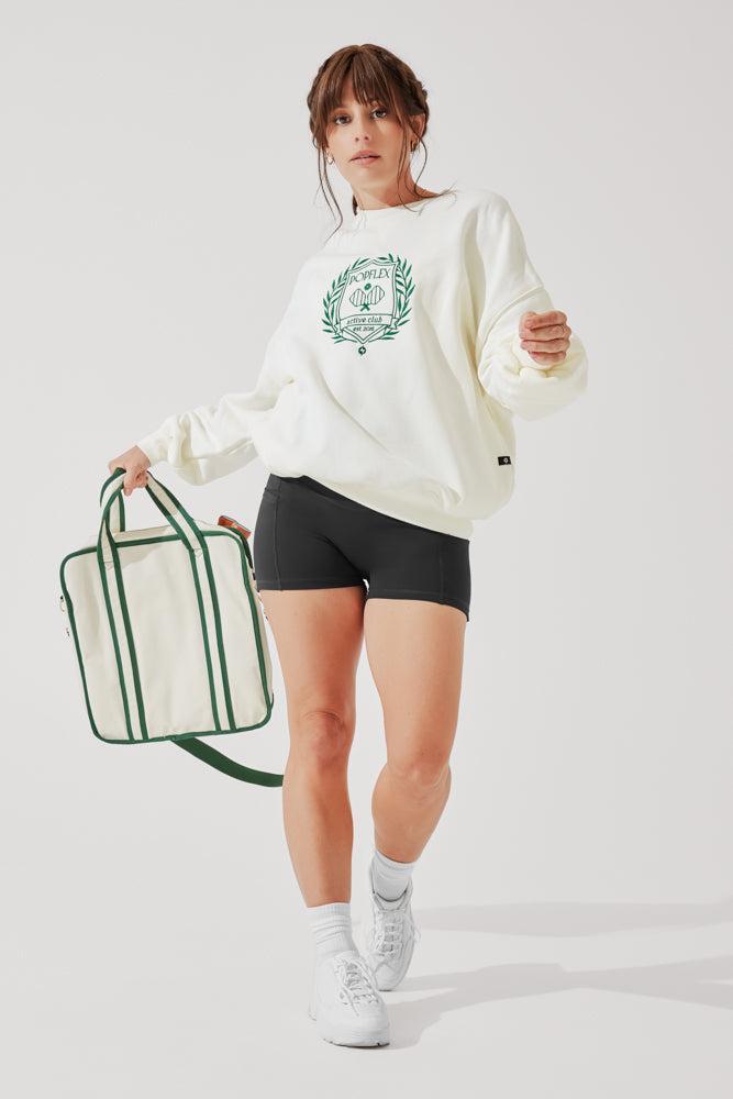 POPFLEX® Active Club Cloud Crewneck Sweater - Cream Product Image