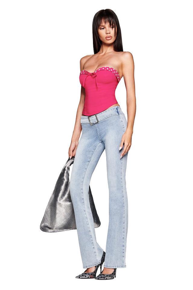 SHARAH DENIM PANT - LIGHT WASH Product Image