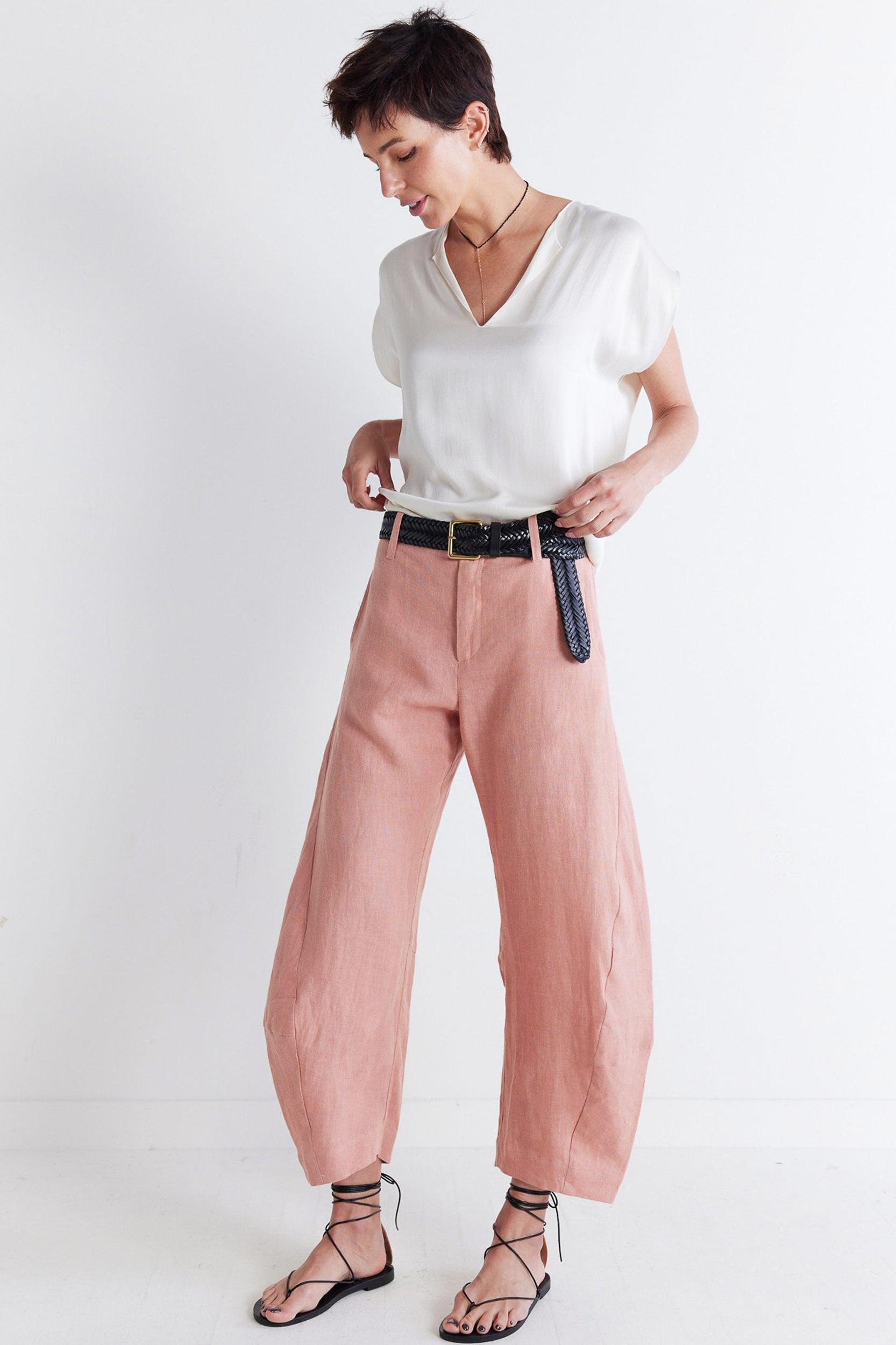 The Uptown Loose Linen Pants Product Image