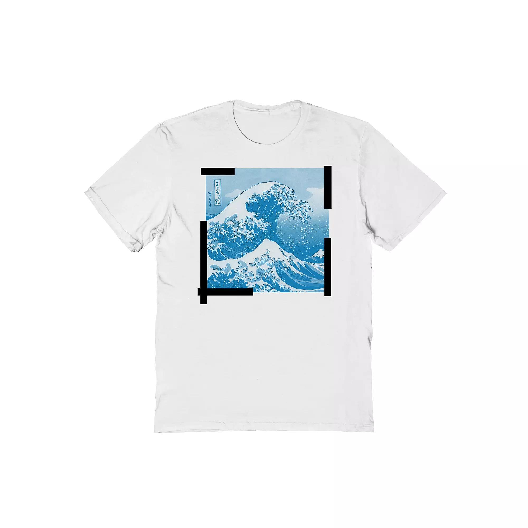 Men's APOH - Hokusai Tape Graphic Tee, Size: XXL, White Product Image