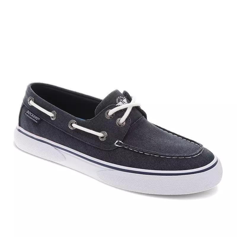 Dockers Rowe Mens Canvas Boat Shoes Blue Product Image