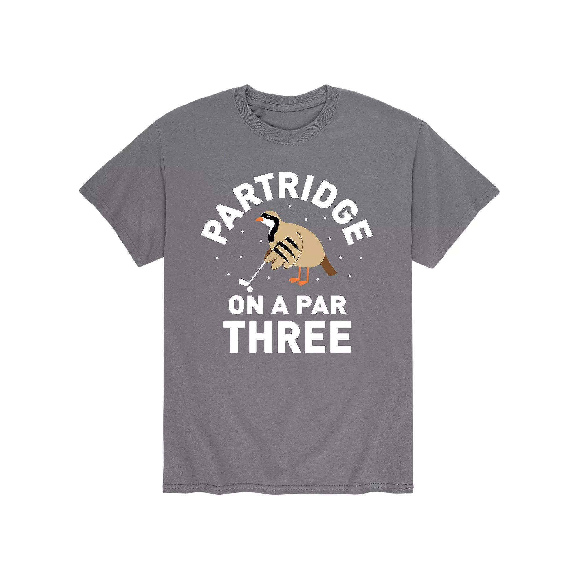 Men's Partridge On A Par Three Tee, Size: Medium, Grey Product Image