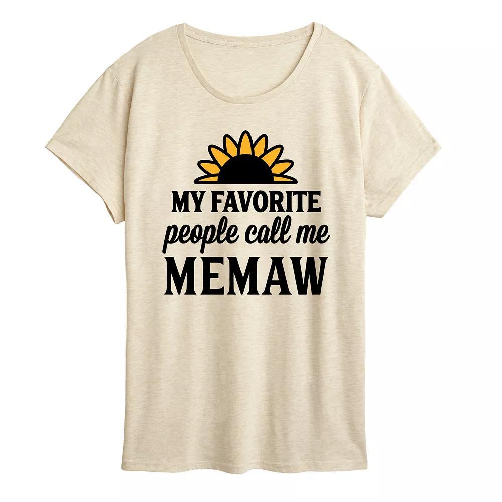 Womens Favorite People Call Me Memaw Graphic Tee Product Image