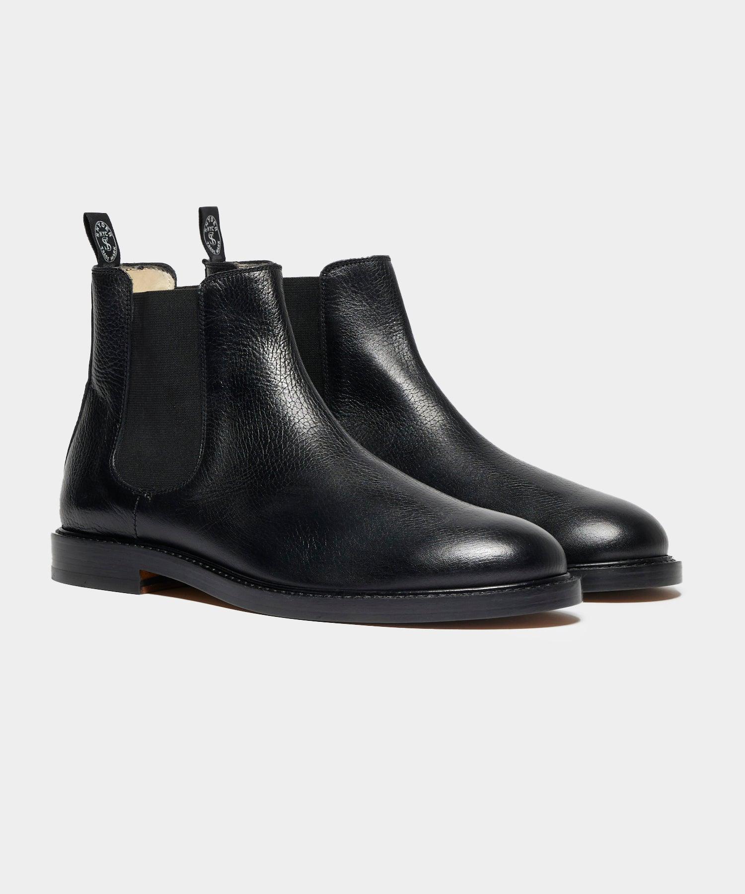 Leather Chelsea Boot in Black Product Image