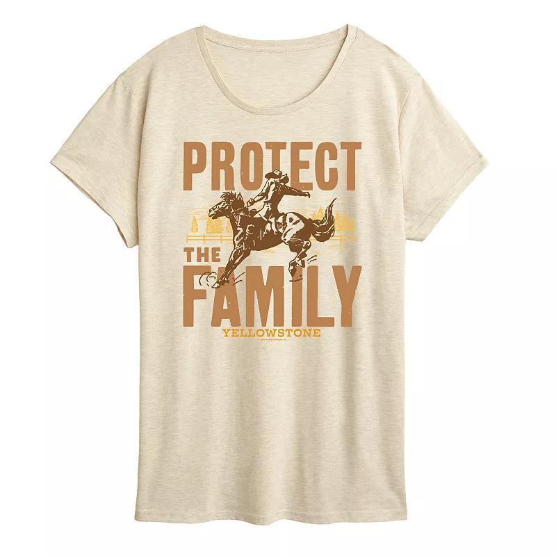 Womens Yellowstone Protect The Family Graphic Tee Product Image