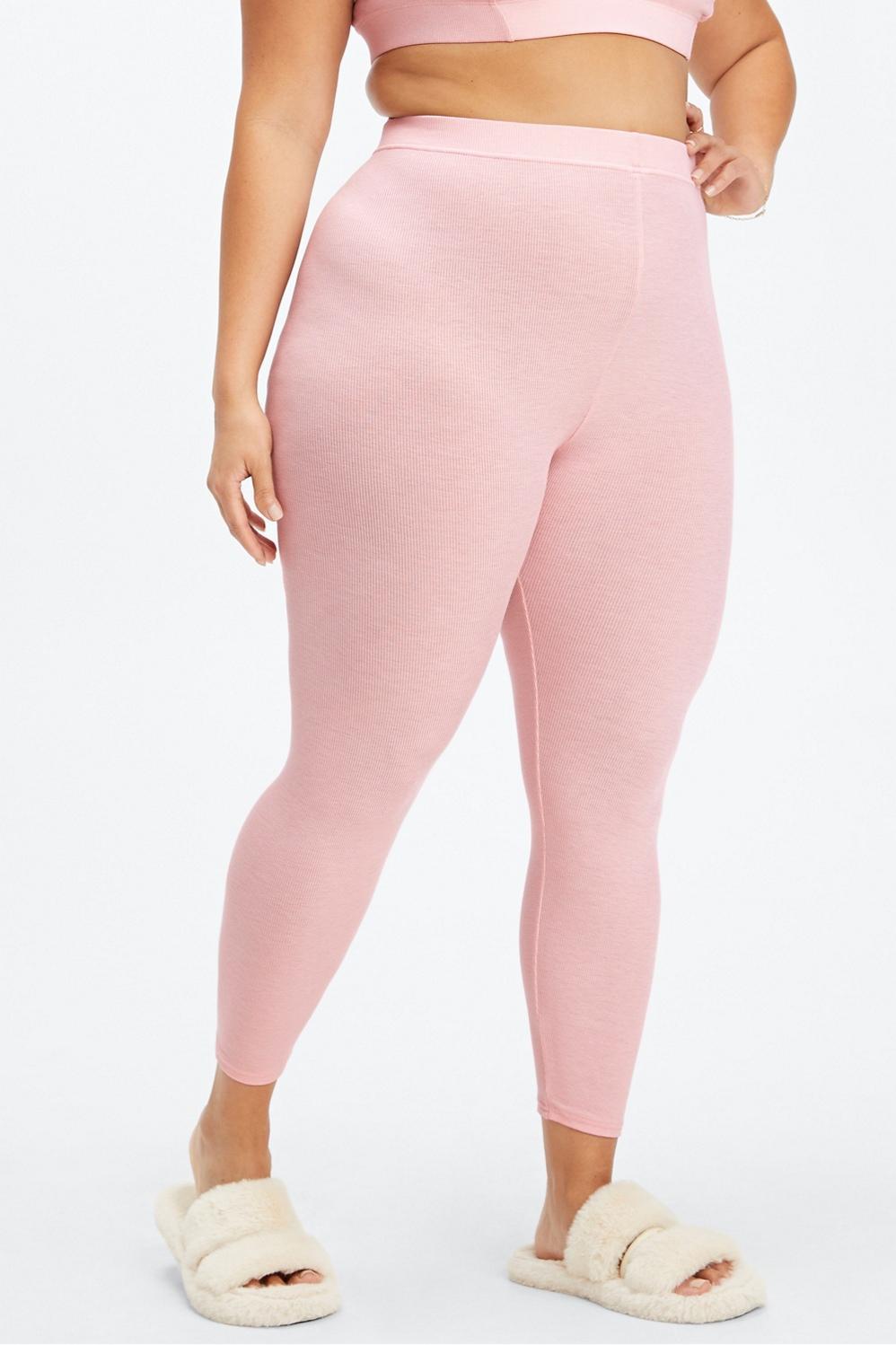 Fabletics RestoreKnit Ultra High-Waisted 7/8 Womens pink plus Size 3X Product Image