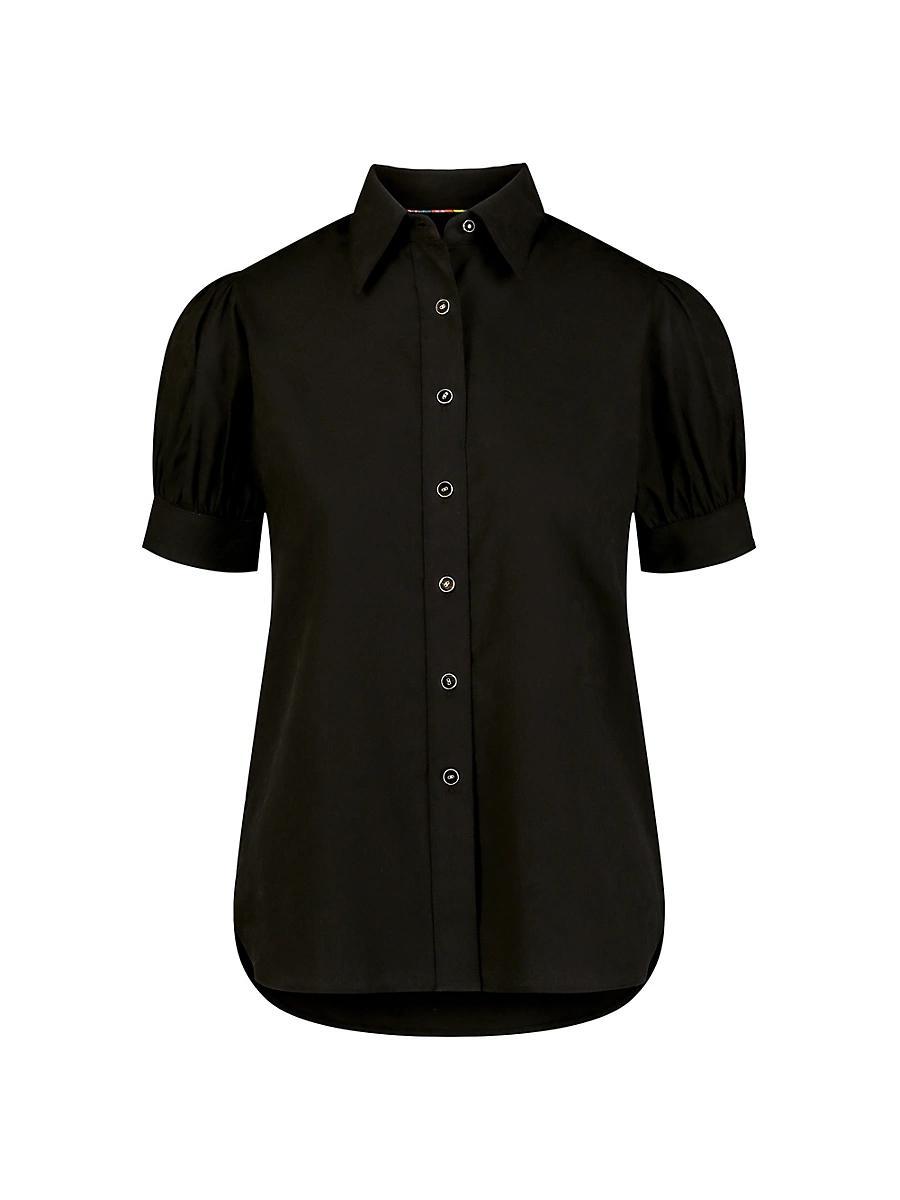 Womens Angie Stretch Cotton Short-Sleeve Shirt Product Image