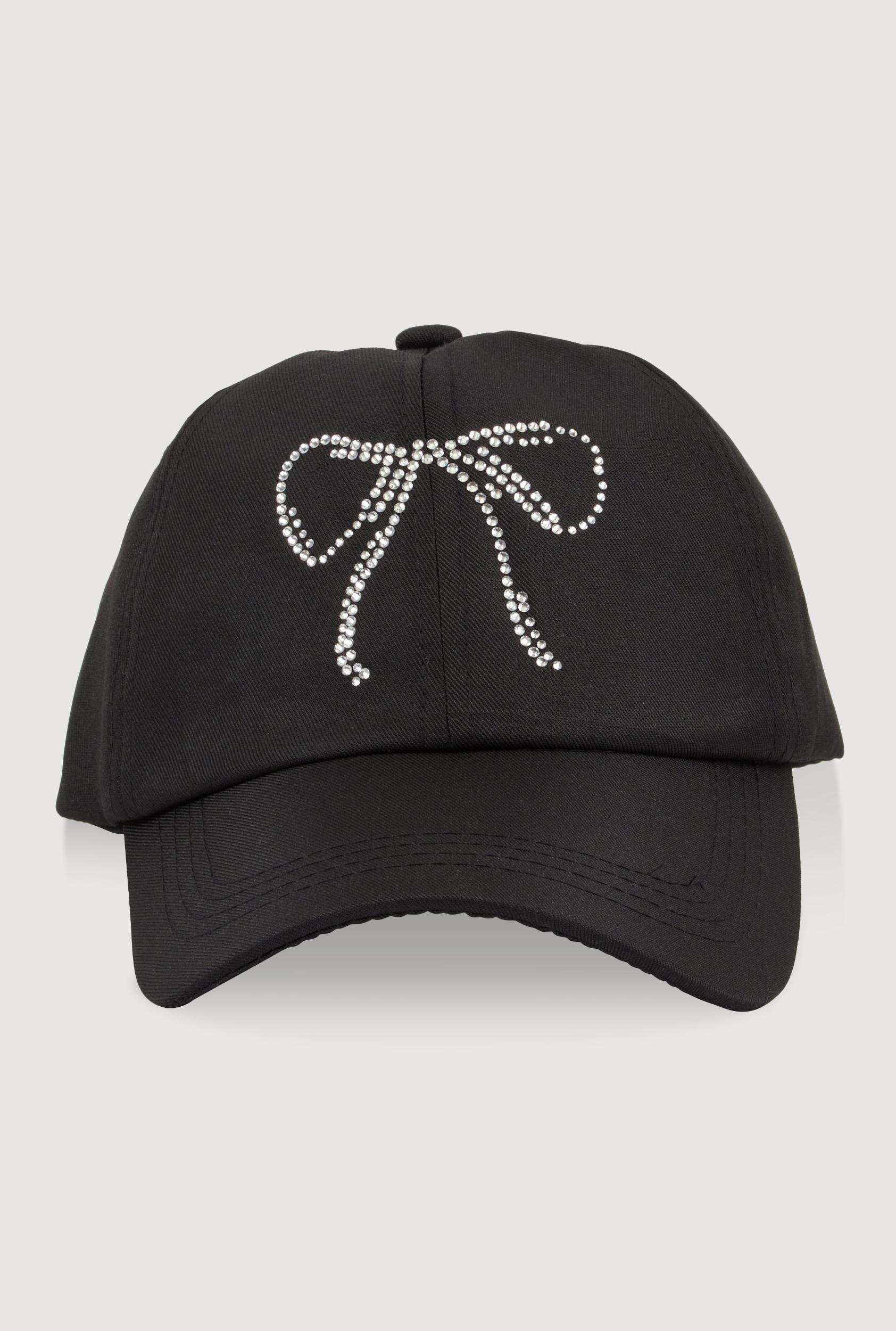Rhinestone Bow Baseball Cap Female Product Image
