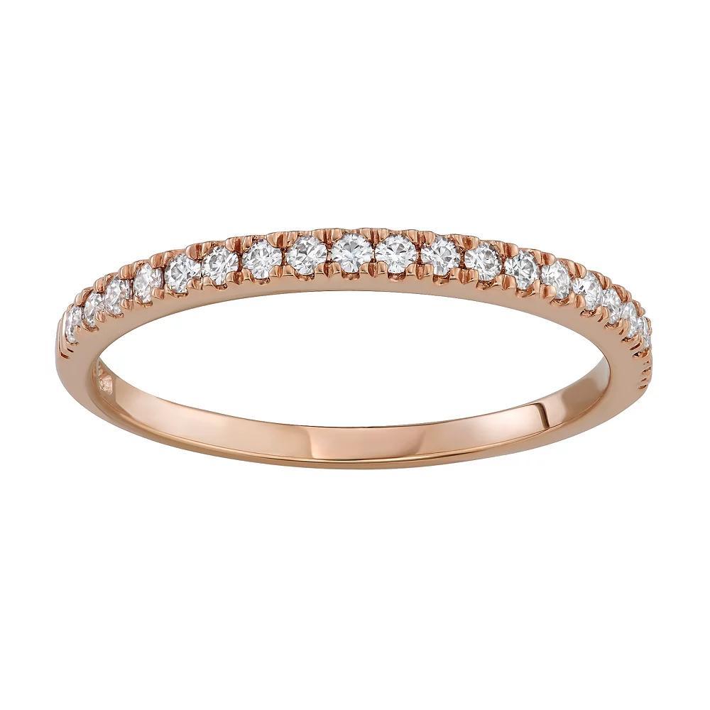 Charles & Colvard 14k Gold 1/4 Carat T.W. Lab-Created Moissanite Wedding Band, Women's, Size: 6, White Product Image