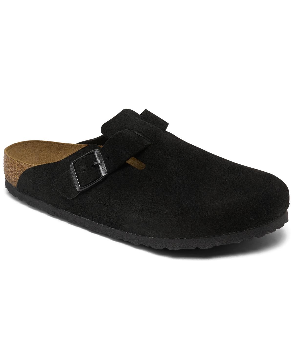 Birkenstock Mens Boston Suede Slide-On Soft Footbed Clogs Product Image