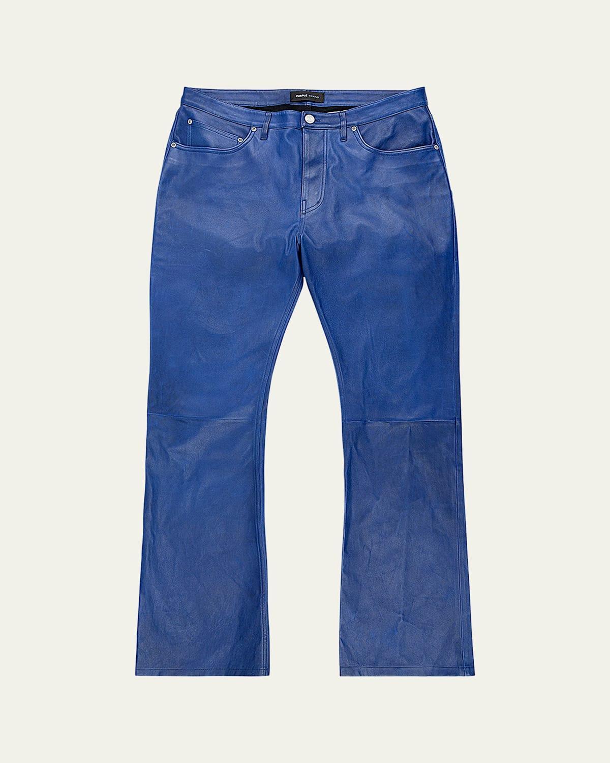 Mens Relaxed Leather Pants Product Image