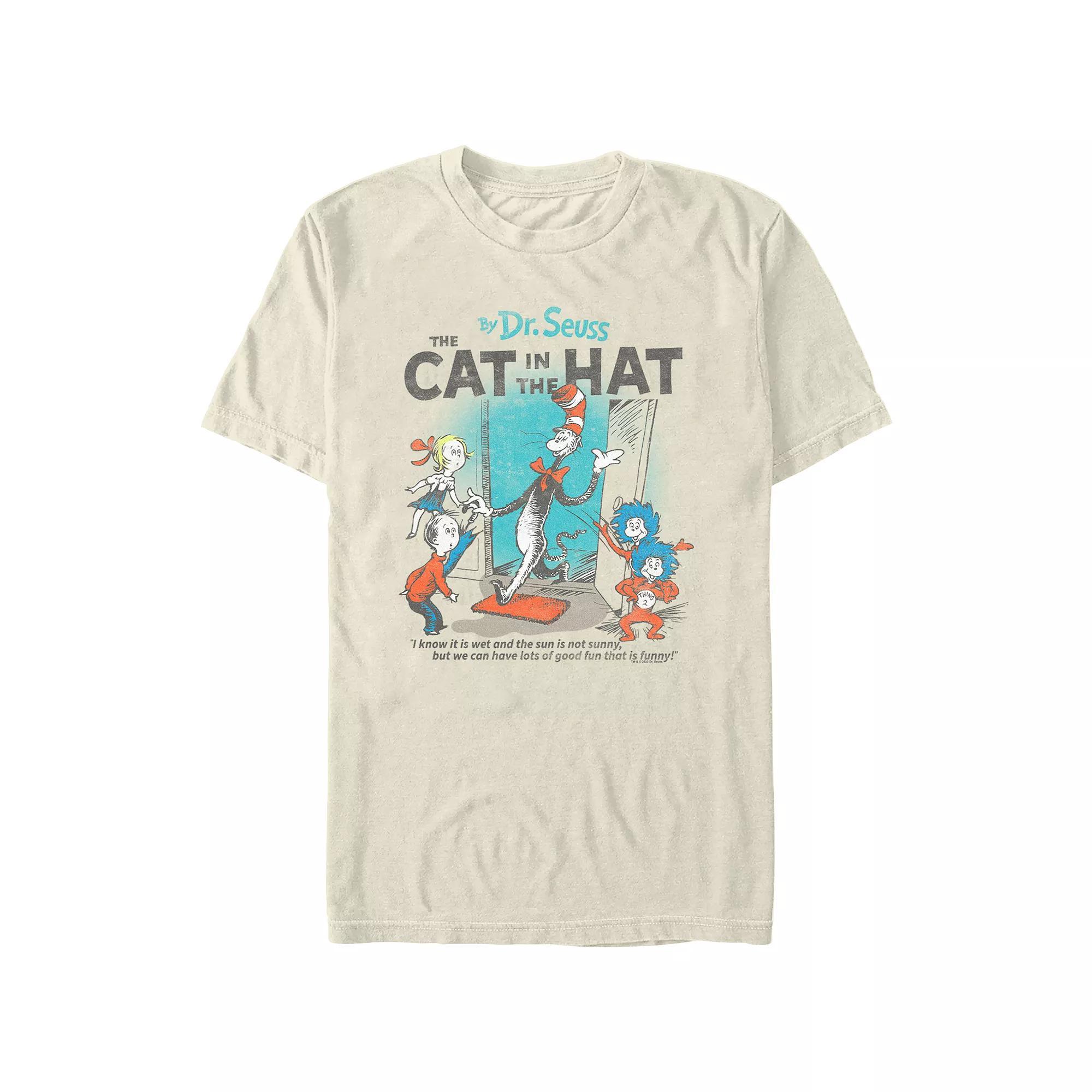 Men's Comfort Colors® The Cat In The Hat Arriving Graphic Tee, Size: Small, Ivory Product Image