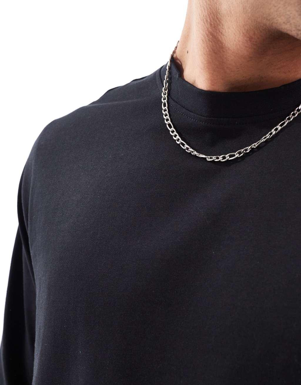ONLY & SONS long sleeve t-shirt in black Product Image