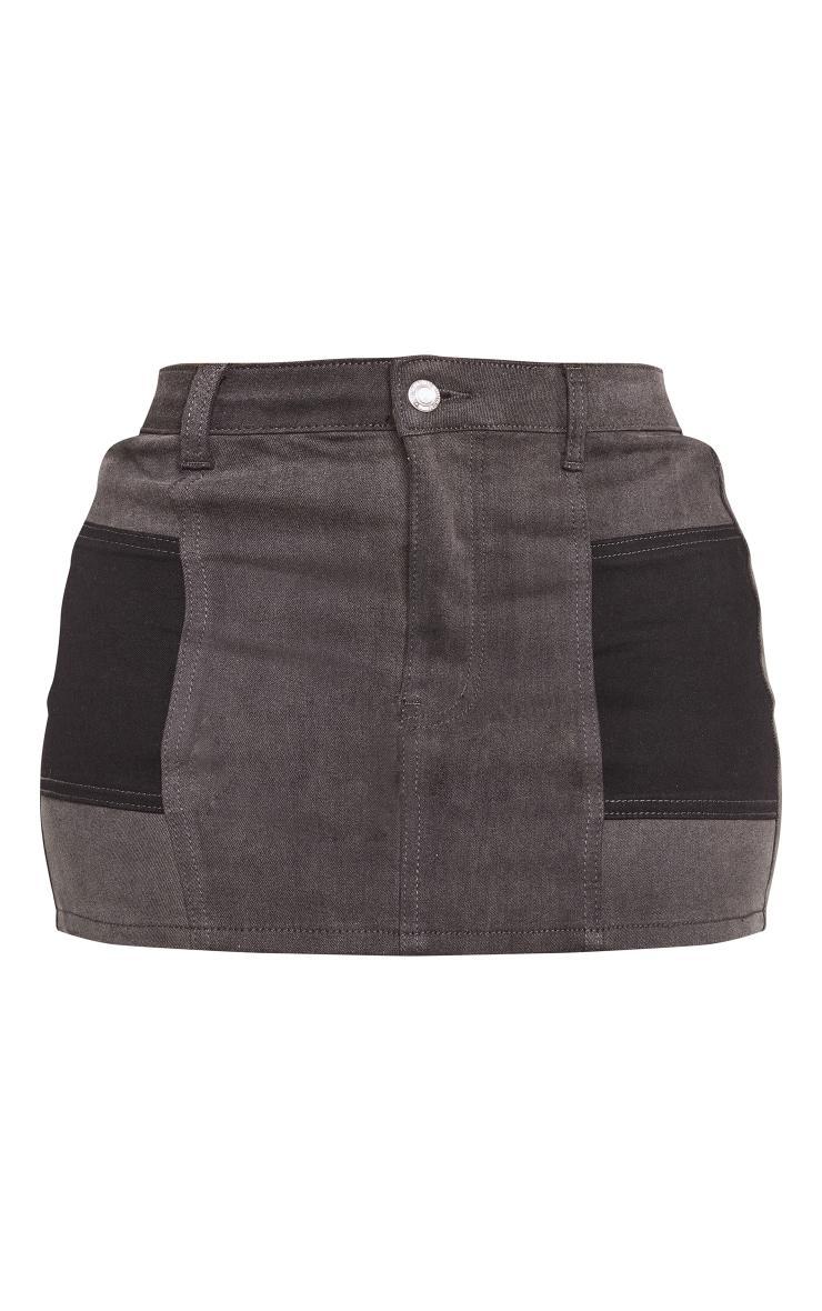 Shape Black Denim Micro Mini Skirt Product Image