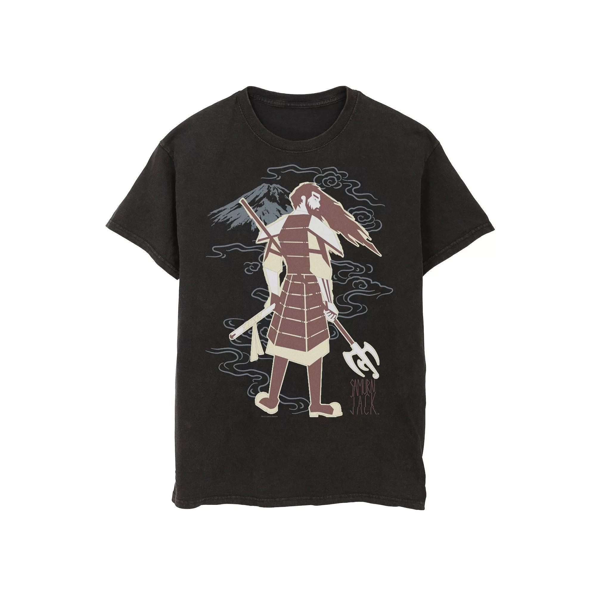 Men's Cartoon Network Samurai Jack Never Looks Back Water Color Tee, Size: XL, Black Product Image