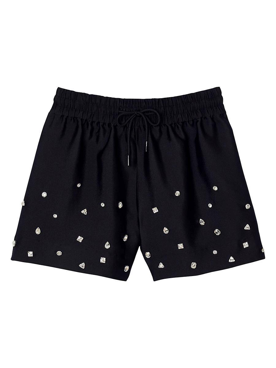 Womens Rhinestone Wide-Leg Shorts Product Image