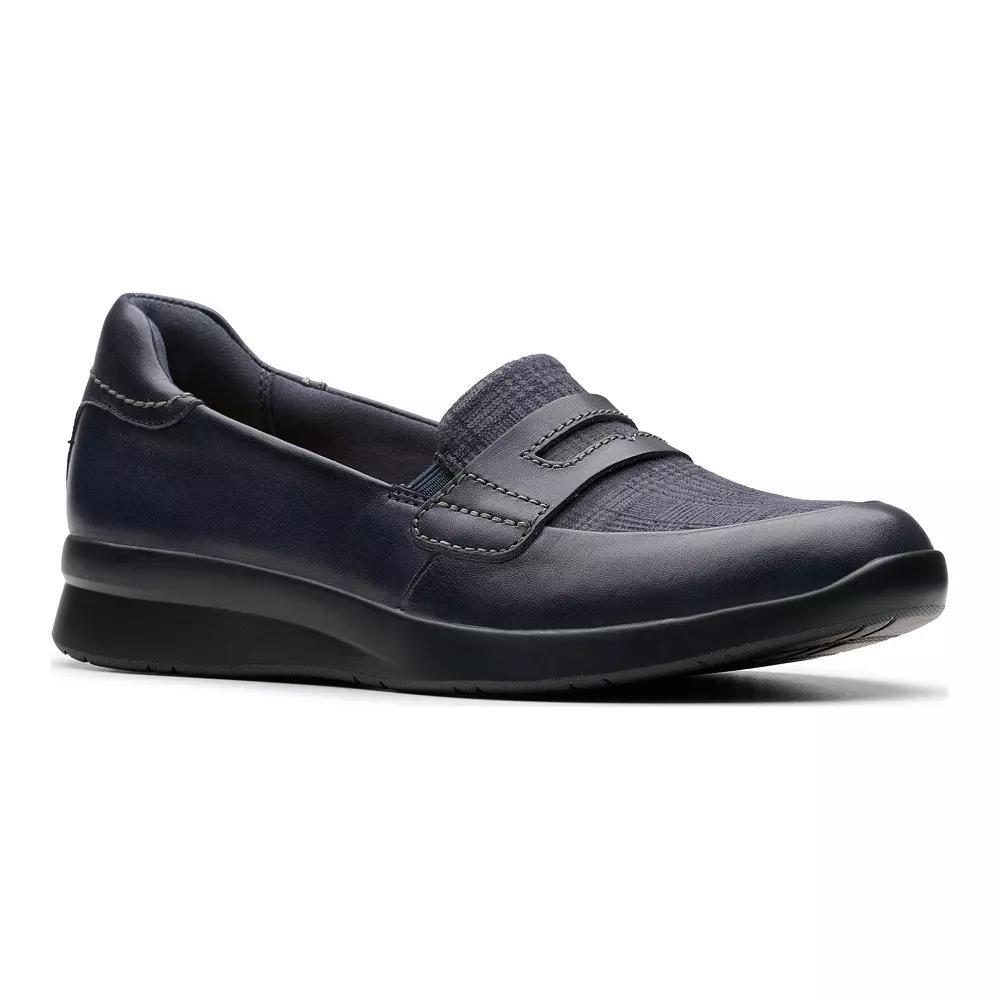 Clarks® Ellowyn Penny Women's Leather Loafers, Size: 11, Black Product Image