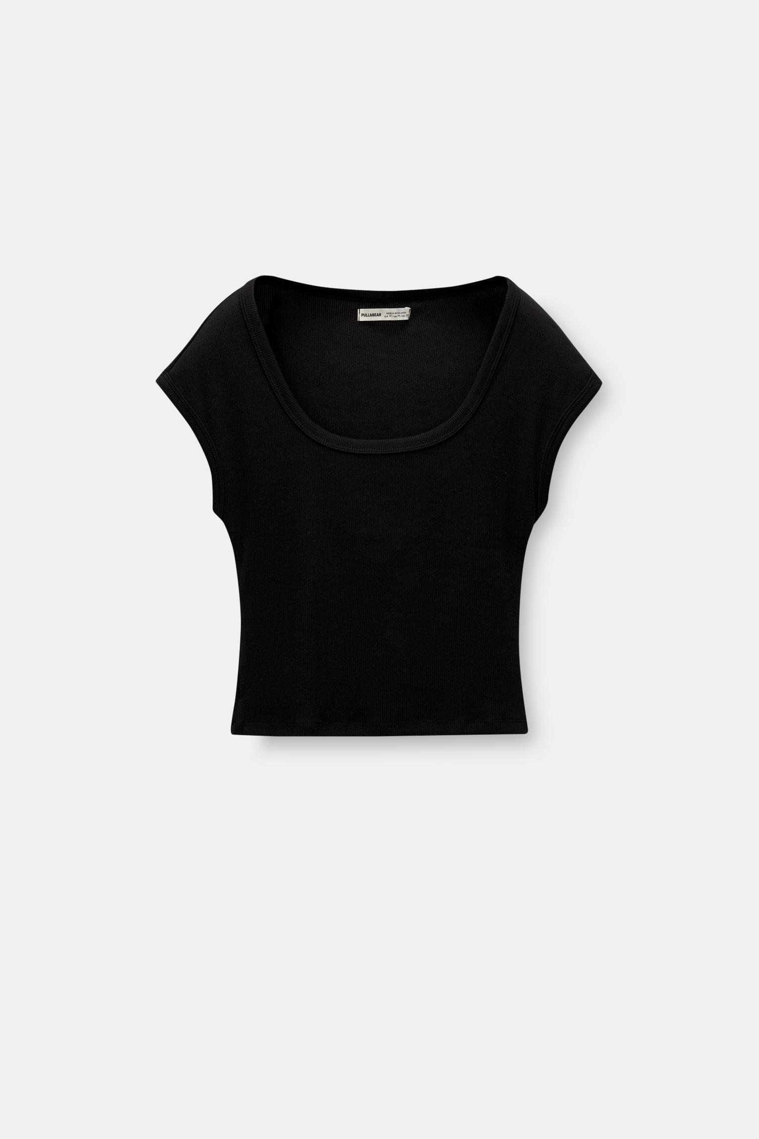 Ribbed short sleeve T-shirt Product Image