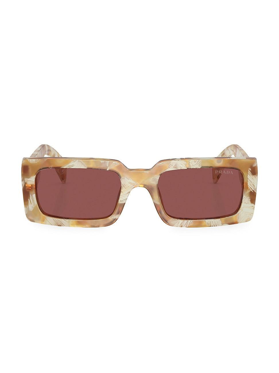 Womens 52MM Rectangular Sunglasses Product Image