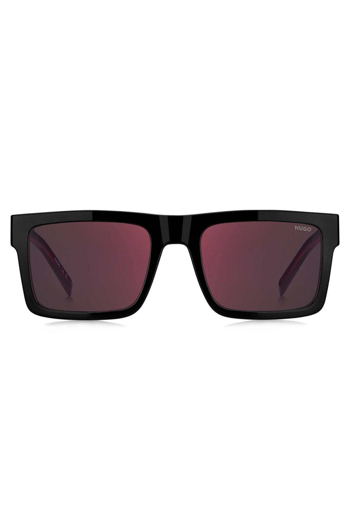 HUGO - Black sunglasses with signature red accents Product Image