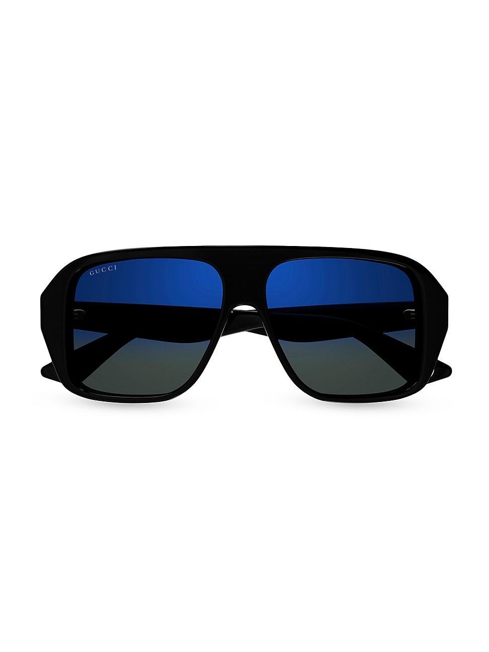 Mens Oversized Plastic Rectangle Sunglasses Product Image