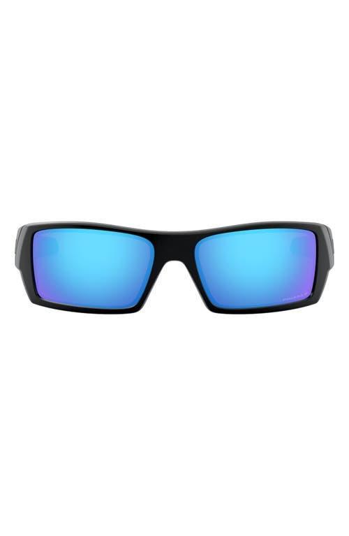 Oakley Mens OO9014 Gascan 60mm Polarized Rectangle Sunglasses - Matte Black/Prizm Sapphire Iridium Product Image