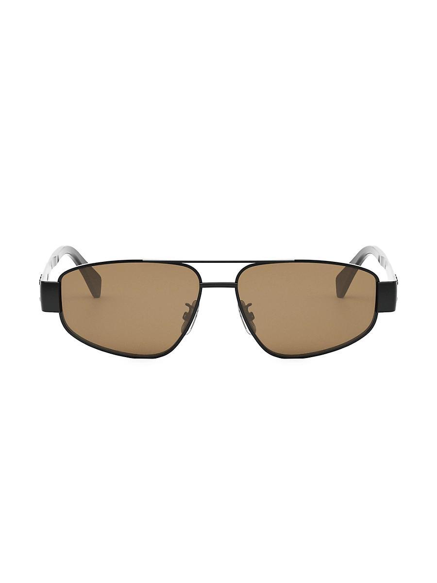 Womens Metal Triomphe 57MM Pilot Sunglasses Product Image