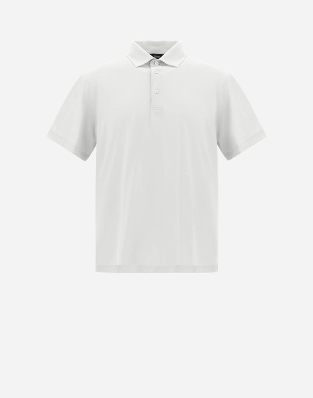 HERNO Polo Shirt In Crepe Jersey In White Product Image