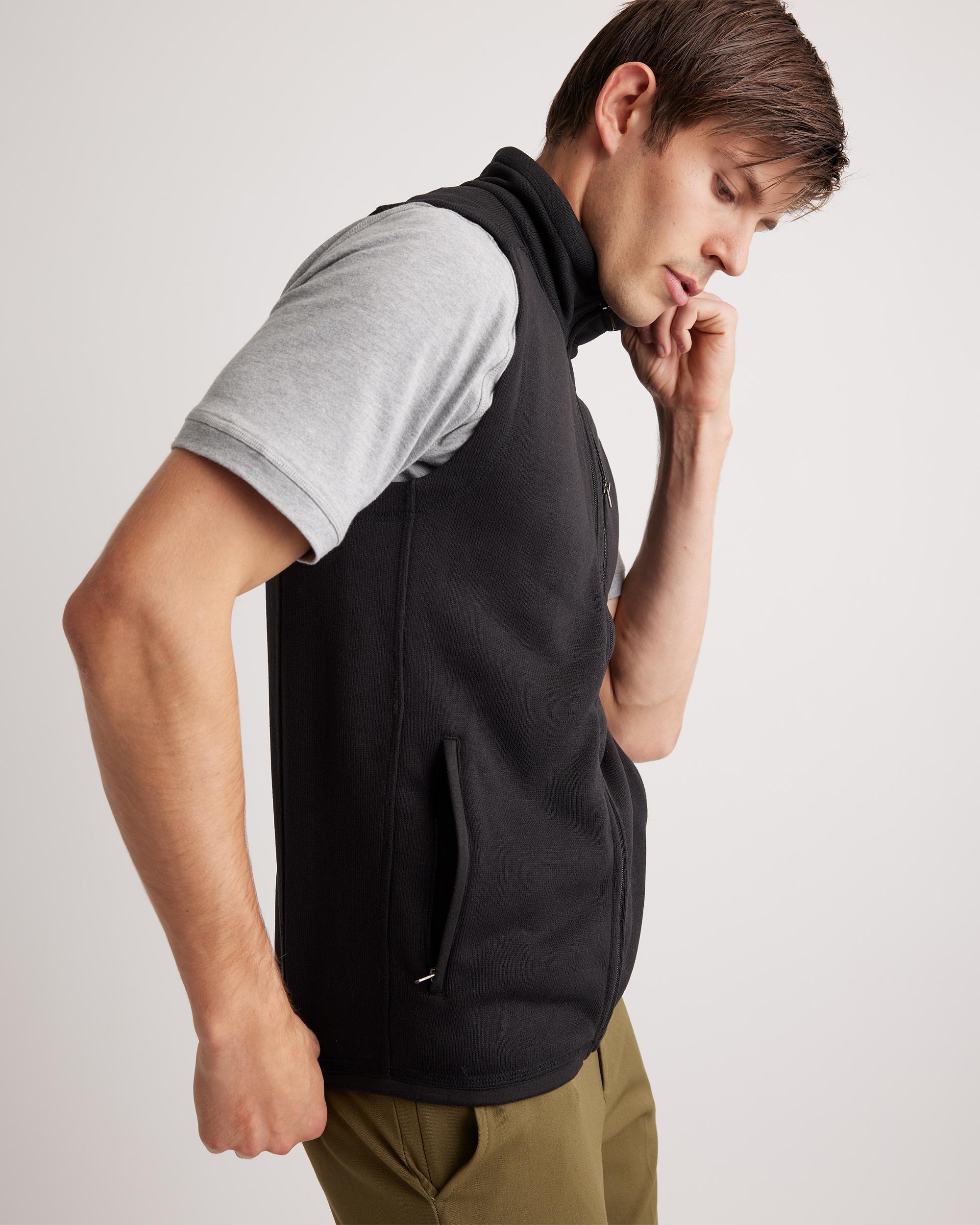 Quince | Men's Sweater-Knit Fleece Full-Zip Vest Recycled Polyester Product Image