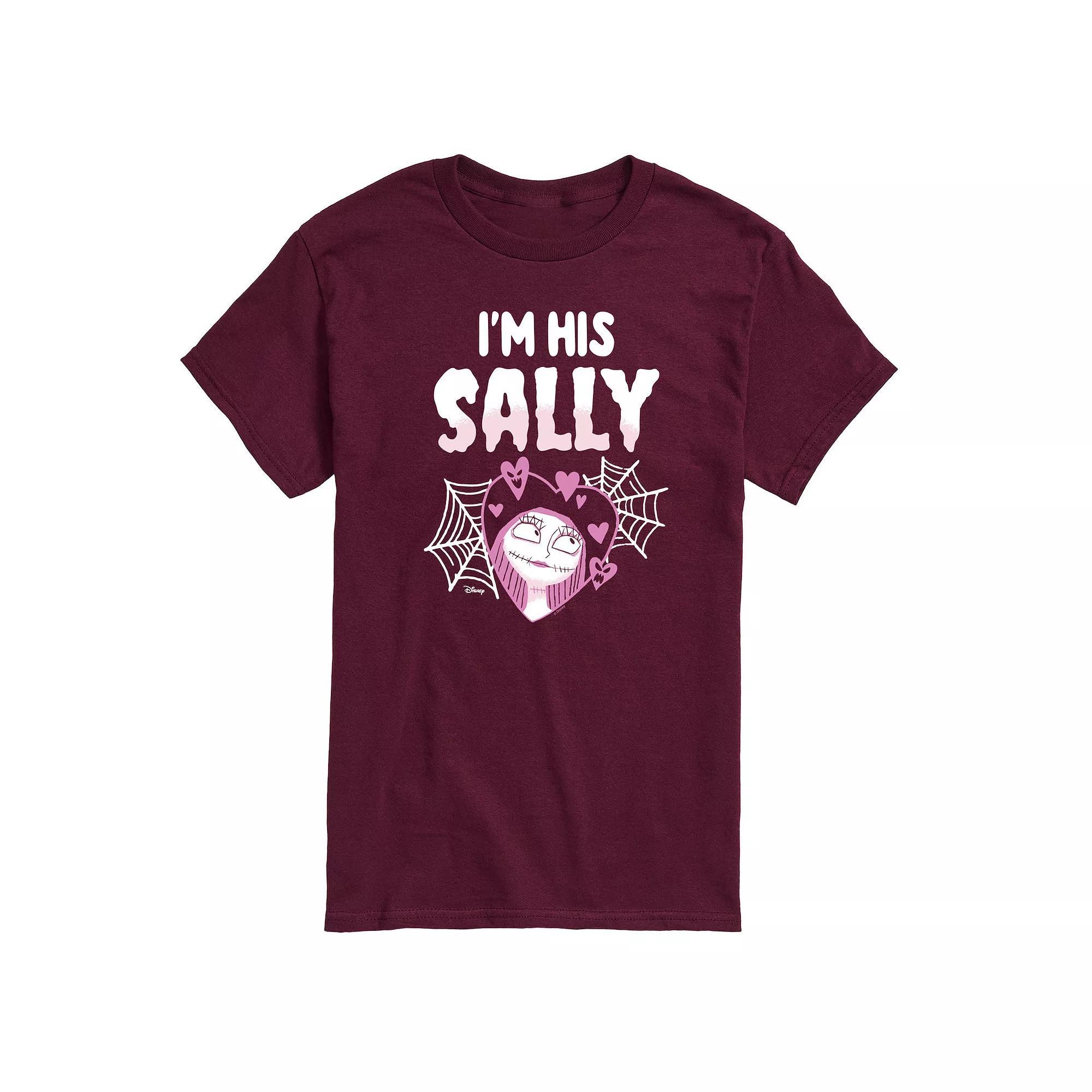 Disneys Nightmare Before Christmas Mens Im His Sally Graphic Tee Red Product Image