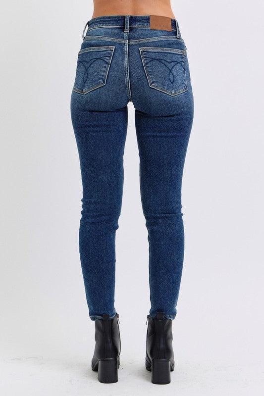 Cynthia Mid-Rise Waist Skinny Judy Blue Jeans with Thermal Lining - ONLINE EXCLUSIVE! Product Image