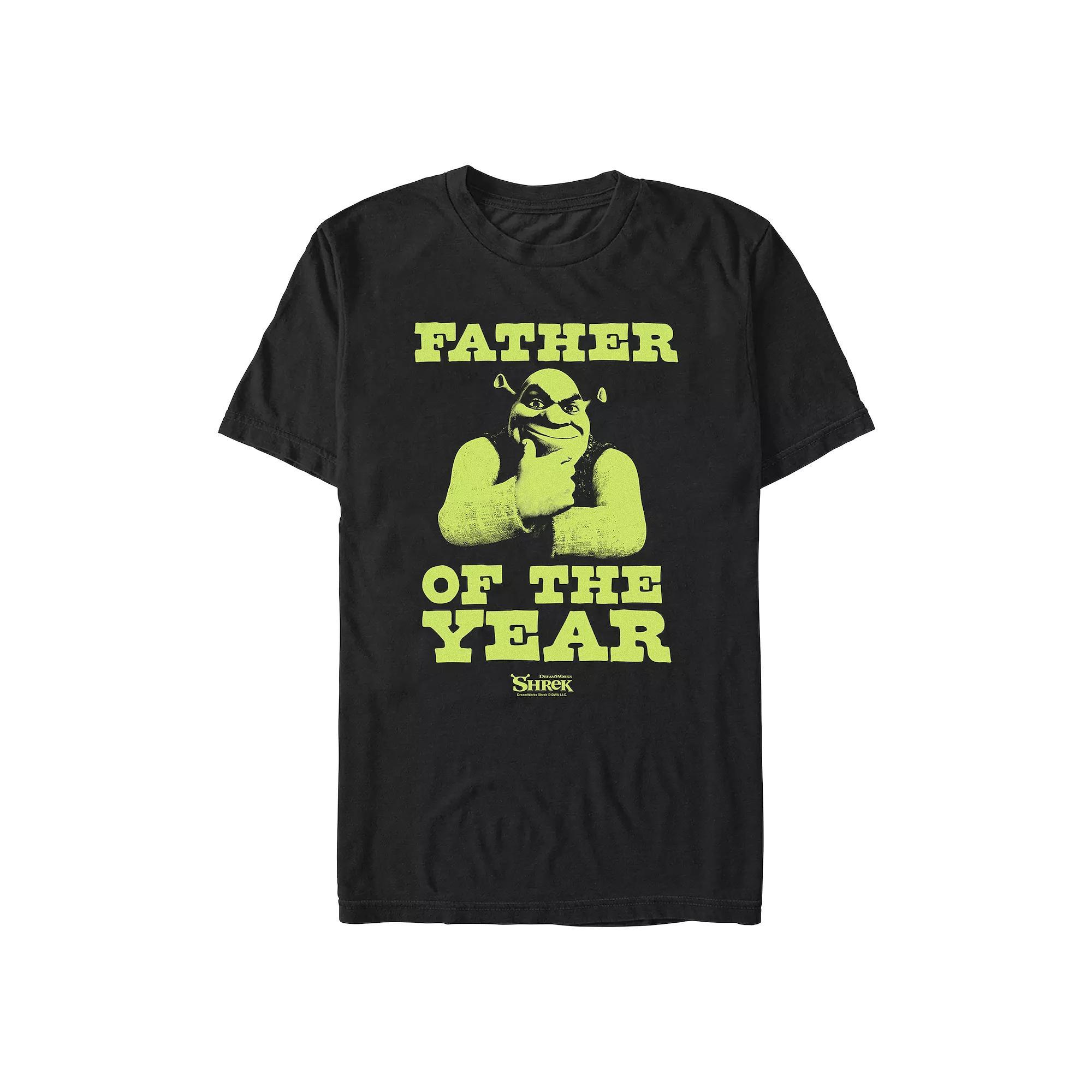 Men's Shrek Pose Father Of The Year Graphic Tee, Size: XXL, Black Product Image