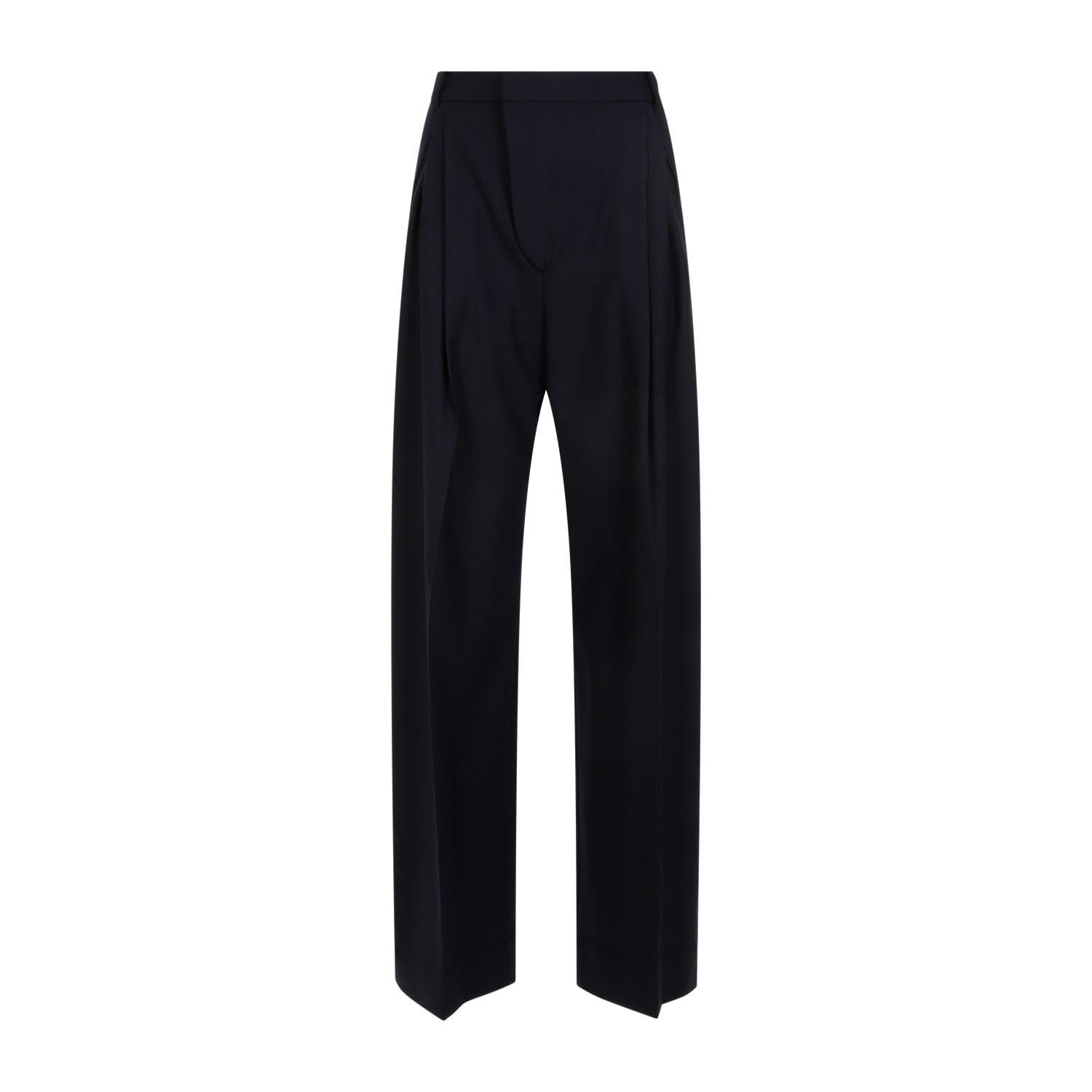 Wide Leg Trousers In Blue Product Image