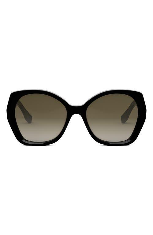 FENDI Womens Lettering 57mm Butterfly Sunglasses Product Image