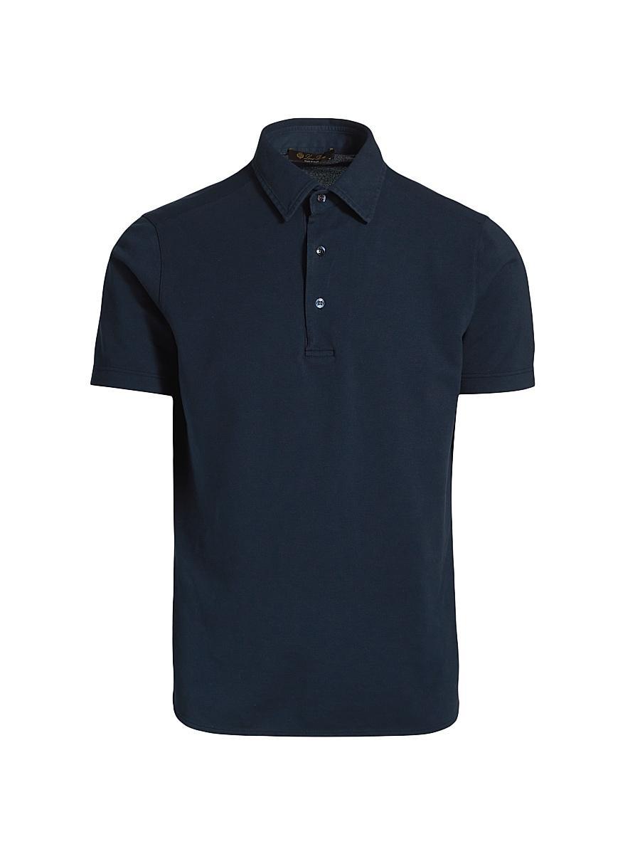 Mens Cotton Pique Polo Shirt Product Image