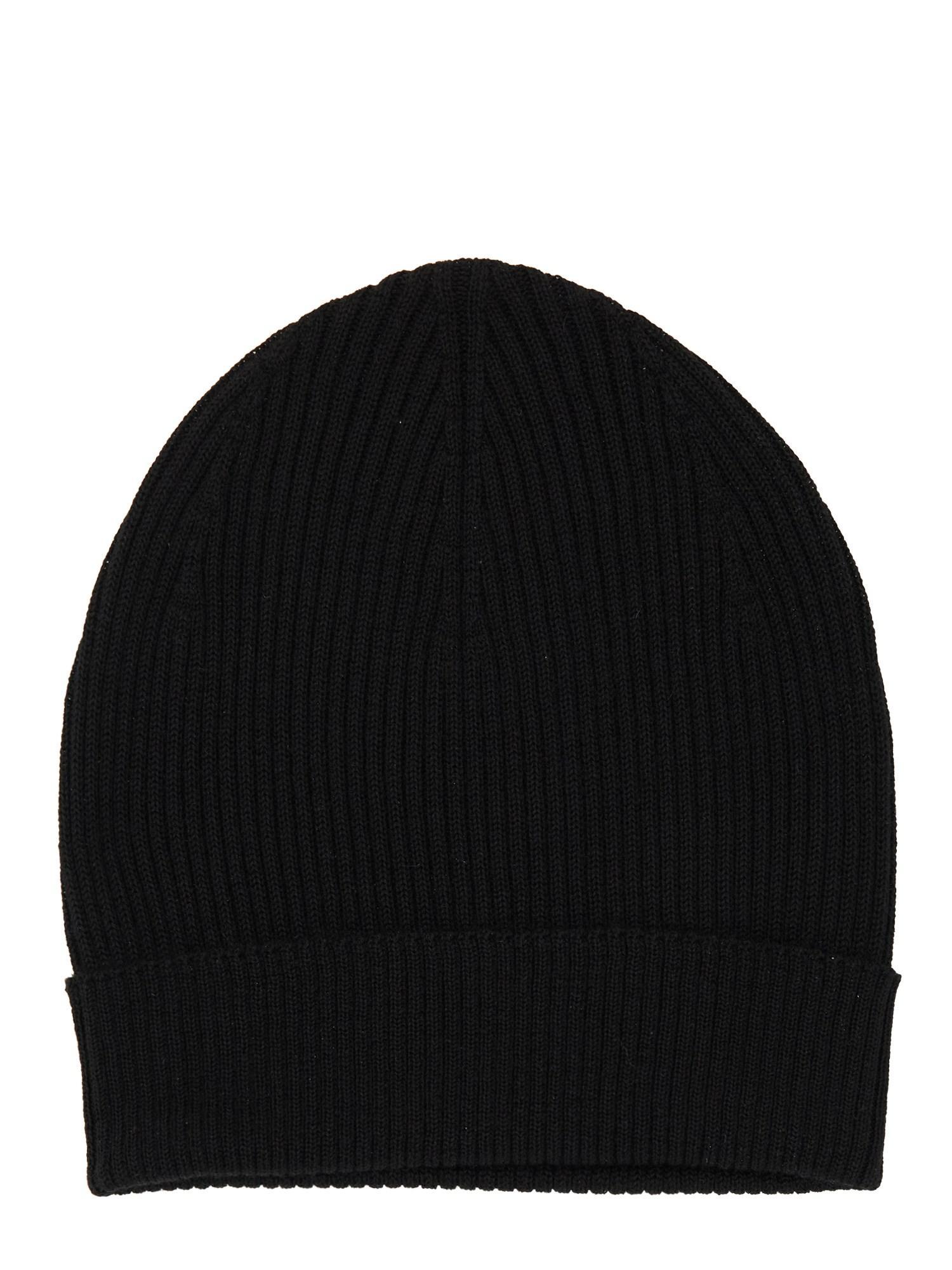 Knitted Beanie Hat In Black Product Image