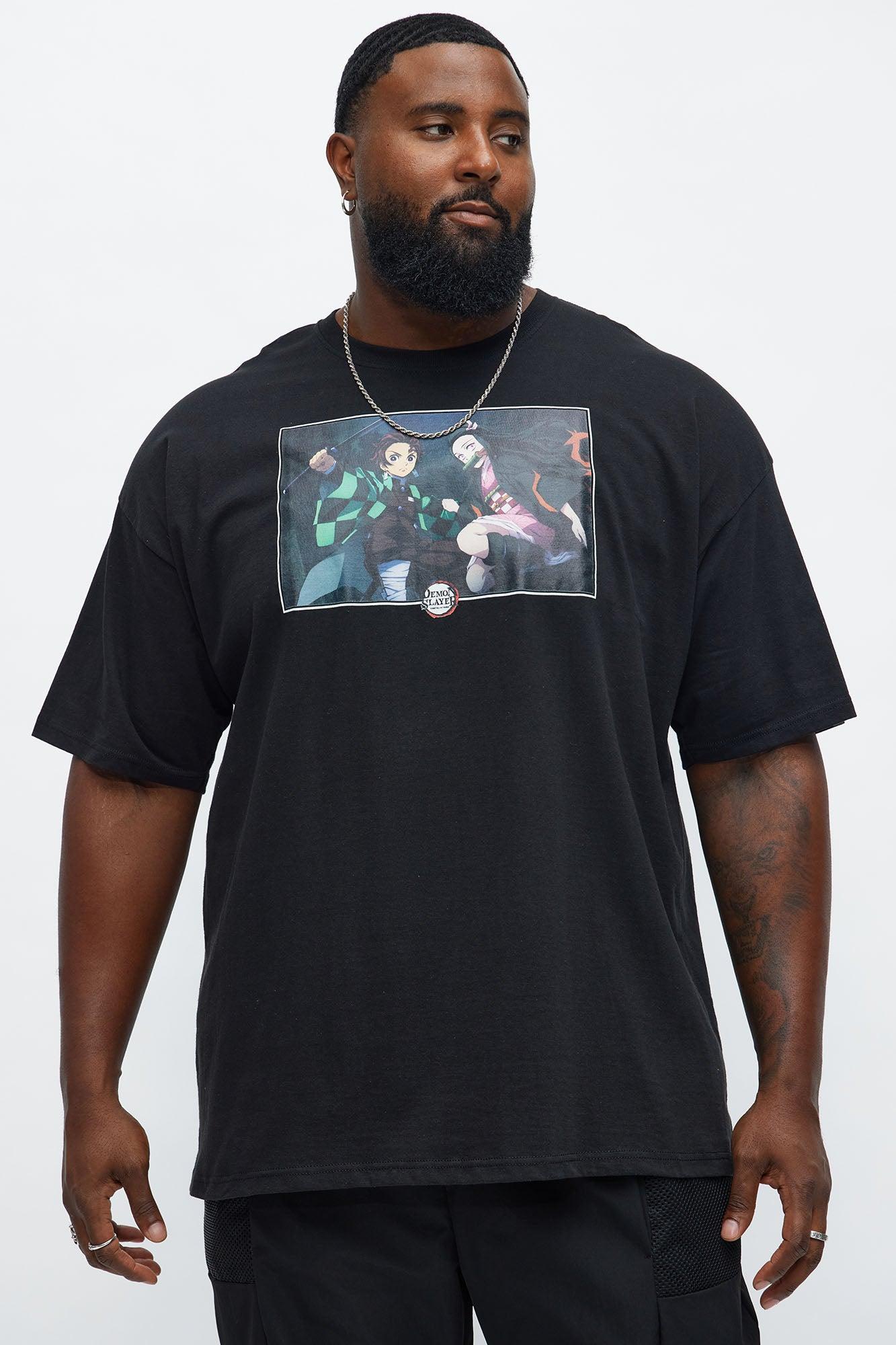 Demon Slayer Tanjiro And Nezuko Short Sleeve Tee - Black Product Image