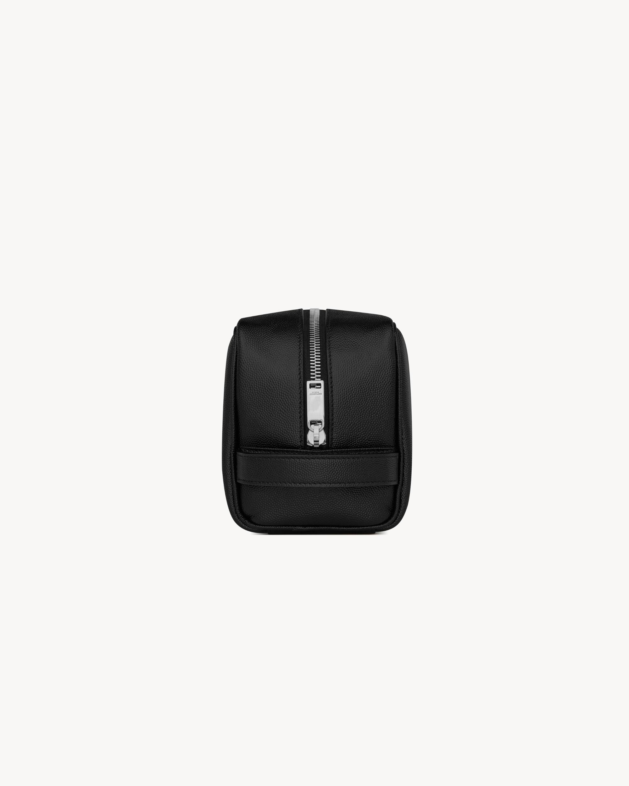SAINT LAURENT PARIS Grooming case in grain de poudre leather Product Image