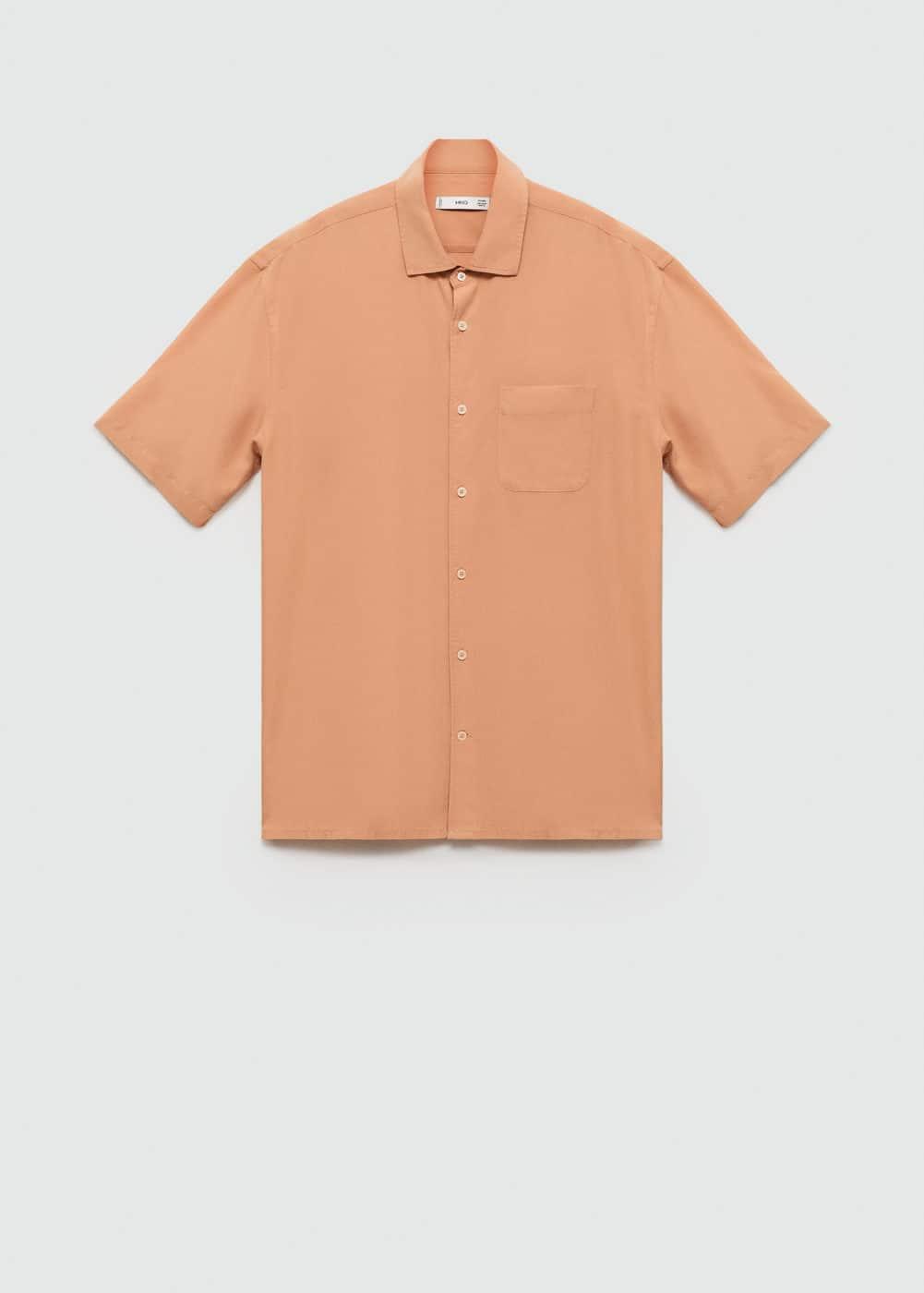 Relaxed-fit 100% Tencel shirt - Men | MANGO USA Product Image