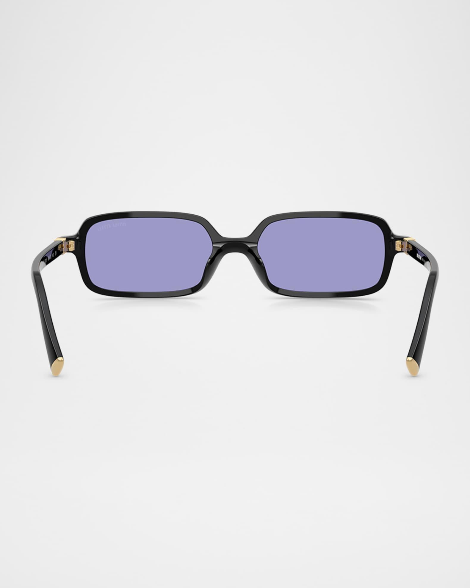 MU 11ZSF Acetate Rectangular Sunglasses Product Image