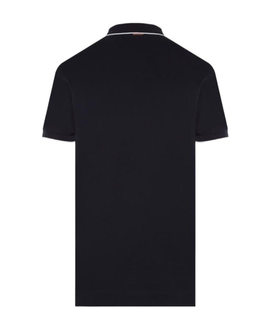 ZEGNA Z  Logo Embroidered Polo Shirt In Black Product Image