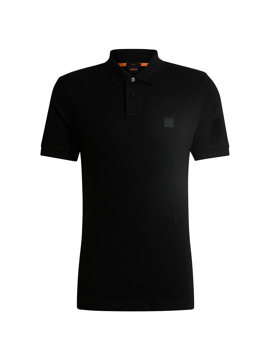 Mens Stretch-Cotton Slim-Fit Polo T-Shirt Product Image
