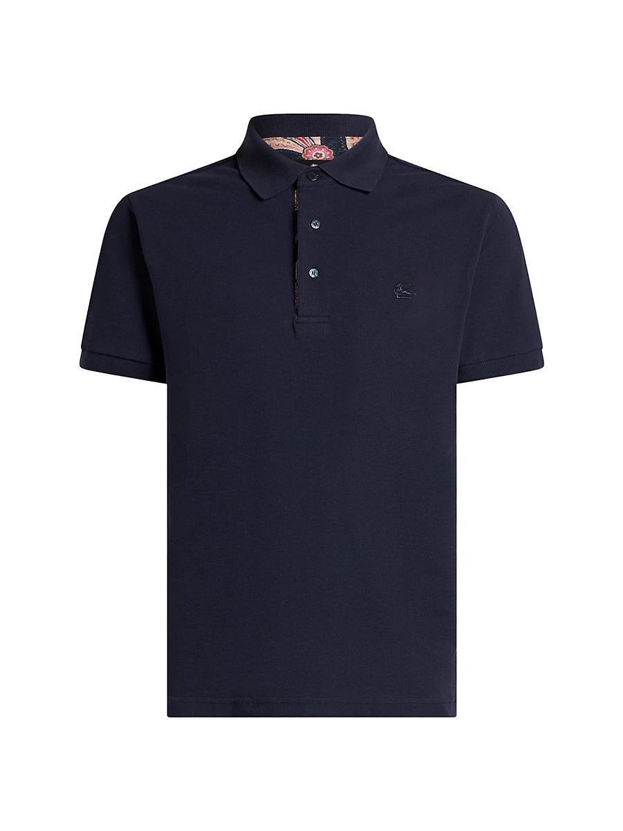 Mens Roma Printed Detail Polo Shirt Product Image