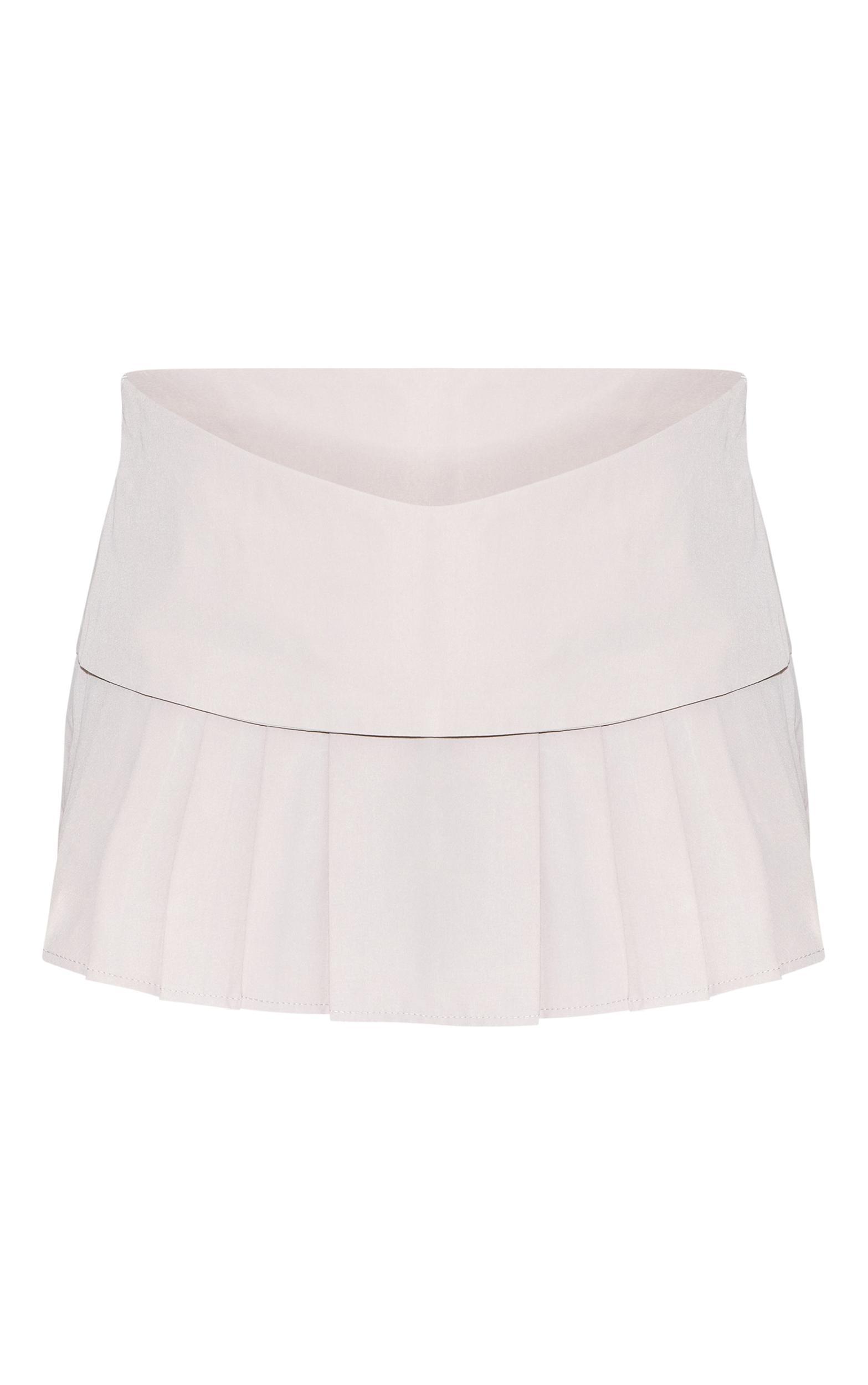 Mushroom Tailored Pleated Skort Product Image