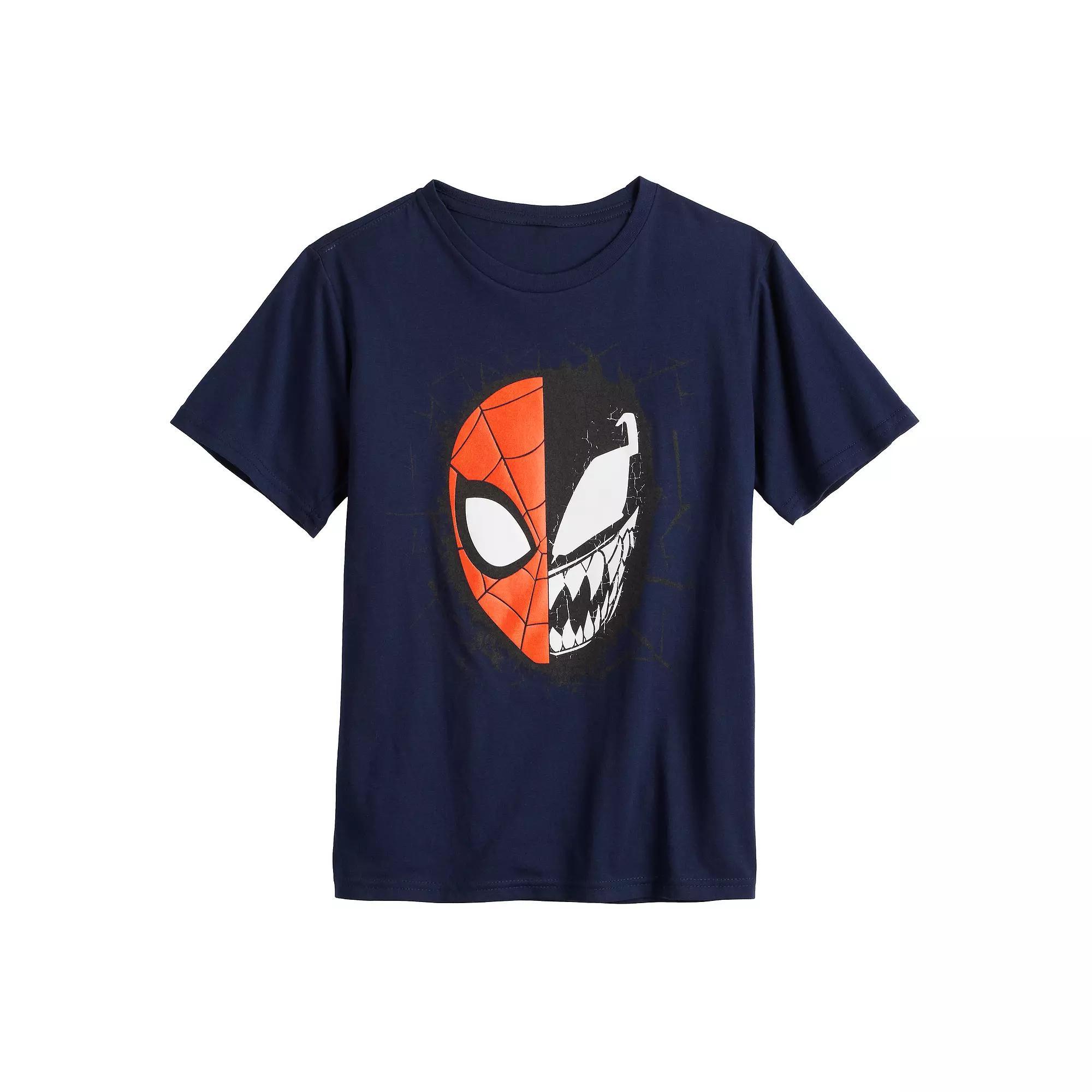 Boys 8-20 Marvel's Spider-Man & Venom Split Faces Graphic Tee, Boy's, Size: XL, Blue Product Image